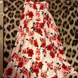 red floral maxi skirt [emily in paris meets carrie bradshaw]